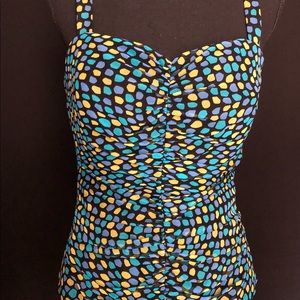 100% Silk Andre Oliver Print Top SZ 10